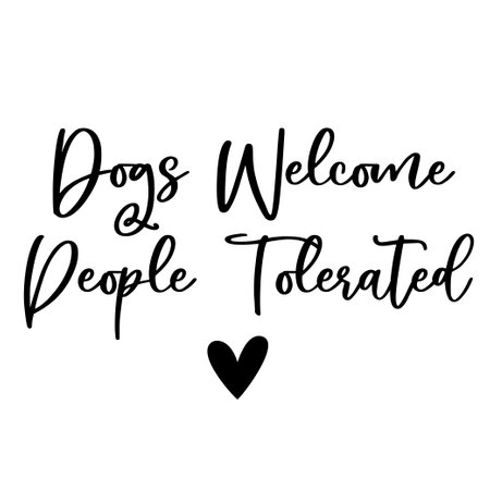 Dog lovers Hand drawn typography poster. Conceptual handwritten phrase Hand lettered calligraphic design. Inspirational vector.のイラスト素材