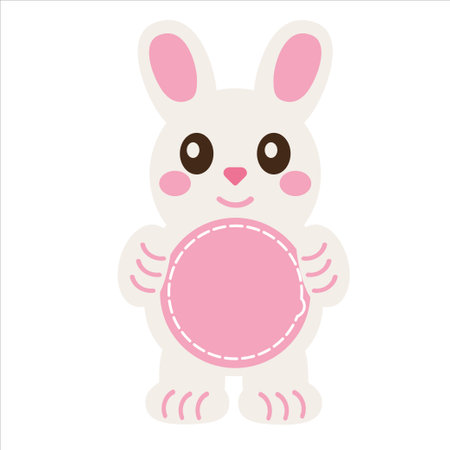 Cute Easter candy ornament. Layered paper decoration treat holder for dome. Hanger for sweets, candy for birthday, baby shower, valentine days. Print, cut out, glue. . Vector illustrationのイラスト素材