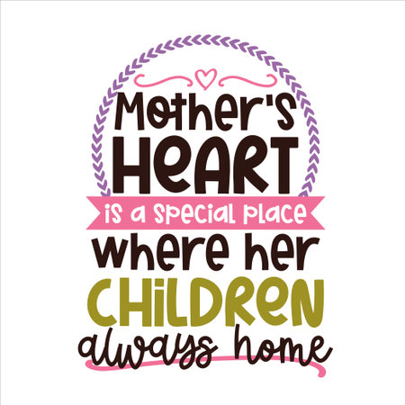 Mothers day lettering for greeting card design, signs, romantic illustration. Festive decoration. Invitation template. Vector illustrationのイラスト素材