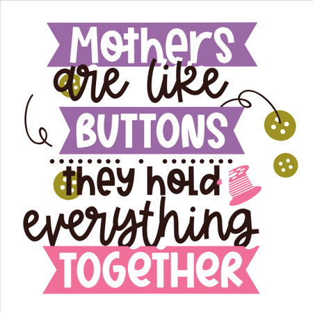 Mothers day lettering for greeting card design, signs, romantic illustration. Festive decoration. Invitation template. Vector illustrationのイラスト素材