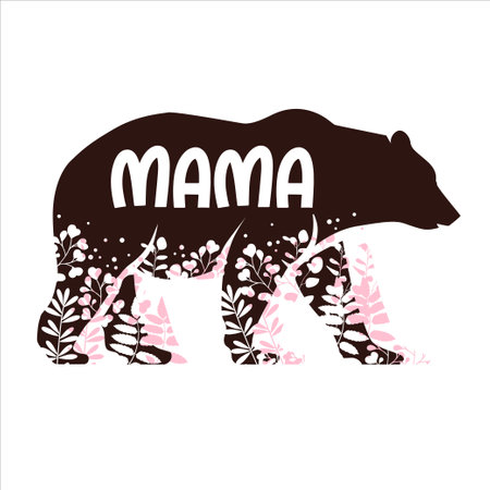 Mothers day lettering for greeting card design, signs, romantic illustration. Festive decoration. Invitation template. Vector illustrationのイラスト素材