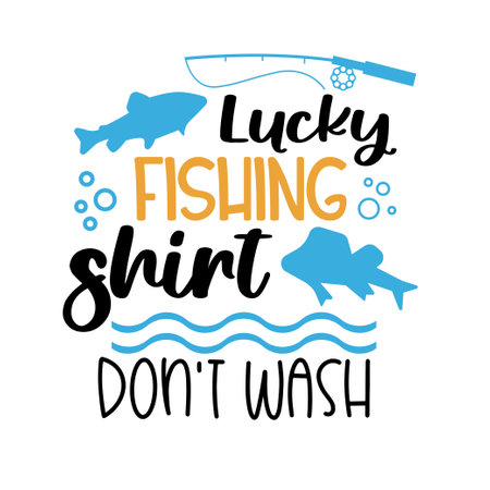 Fishing hand written lettering Mental health quote. Modern typographic slogan. Vector illustrationのイラスト素材