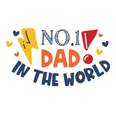 Fathers Day written lettering Mental health quote. Modern typographic slogan. Vector illustrationのイラスト素材