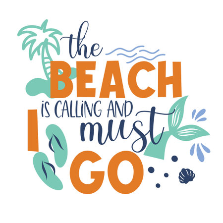 Summer hand written lettering Mental health quote. Modern typographic slogan. Vector illustrationのイラスト素材