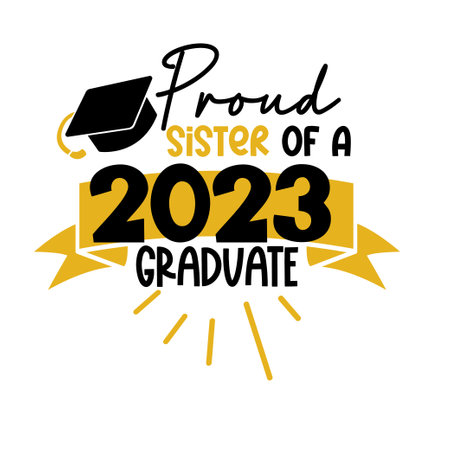 Graduation hand written lettering Graduate quote. Modern typographic slogan. Vector illustrationのイラスト素材