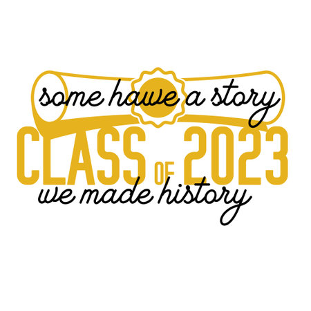Graduation hand written lettering Graduate quote. Modern typographic slogan. Vector illustrationのイラスト素材