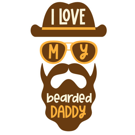 Fathers Day written lettering Mental health quote. Modern typographic slogan. Vector illustrationのイラスト素材