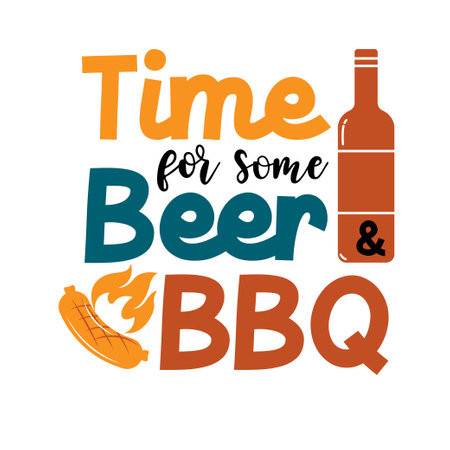 BBQ Hand drawn motivation lettering phrase in modern calligraphy style. Inspiration slogan for print and poster design. Vector illustration.のイラスト素材