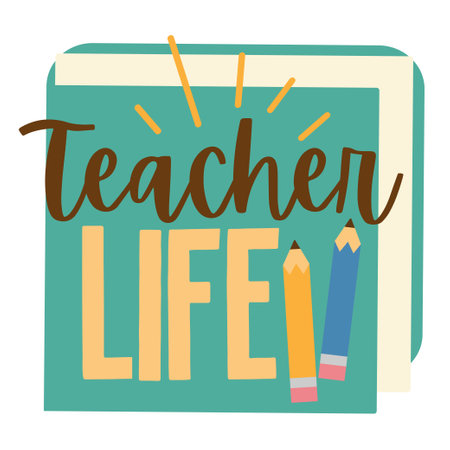 Teacher Hand drawn motivation lettering phrase in modern calligraphy style. Inspiration slogan for print and poster design. Vector illustration.のイラスト素材
