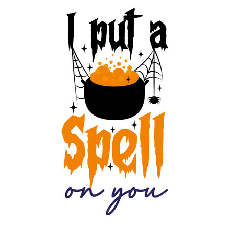 Halloween calligraphy lettering slogans about Halloween for flyer and print design. Templates for banners, posters, greeting postcards. Vector illustrationのイラスト素材