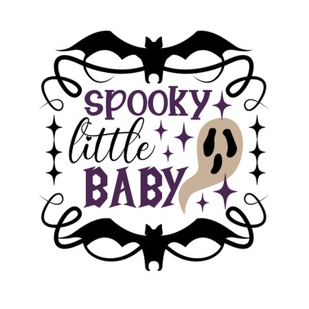 Halloween calligraphy lettering slogans about Halloween for flyer and print design. Templates for banners, posters, greeting postcards. Vector illustrationのイラスト素材