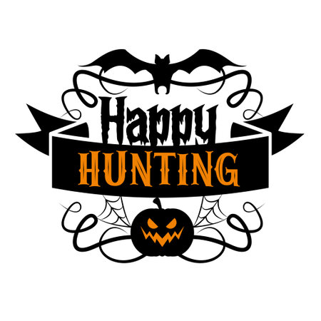 Halloween calligraphy lettering slogans about Halloween for flyer and print design. Templates for banners, posters, greeting postcards. Vector illustrationのイラスト素材