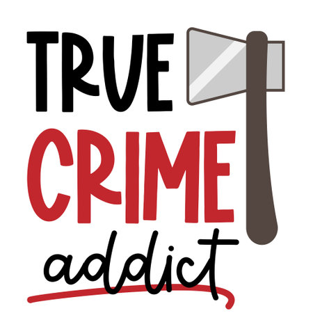 True Crime svg bundle lettering. illustration vector poster, background, postcard, banner, window. Vector illustrationのイラスト素材