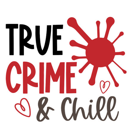 True Crime svg bundle lettering. illustration vector poster, background, postcard, banner, window. Vector illustrationのイラスト素材