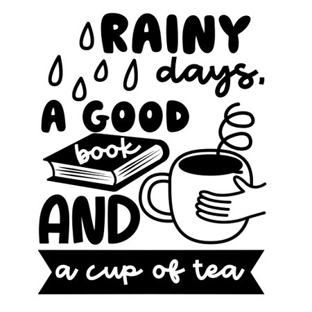 Tea Hand drawn typography poster. Conceptual handwritten phrase Home and Family T shirt hand lettered calligraphic design. Inspirational vectorのイラスト素材