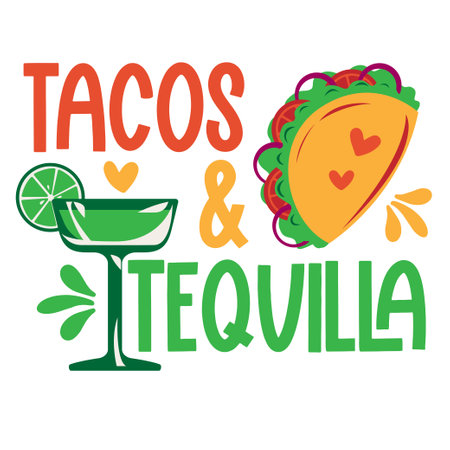 Fiesta lettering Vector illustration. Template for Greeting, Scrapbooking, Congratulations, Invitations, Planner, Diary, Notes. Vector illustrationのイラスト素材