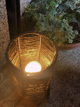 Japanese style lighting in warm colorの写真素材