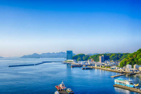 Hiroshima bay and the Seto inland sea, Japanの写真素材