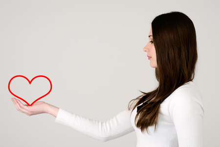 Heart on sleeveの写真素材