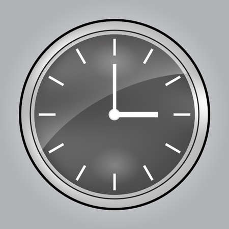 Gray round new wall clock for modern interiorのイラスト素材