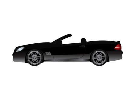 Fast and very expensive black car for rich peopleのイラスト素材