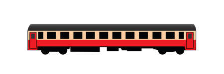 Passenger rail carのイラスト素材