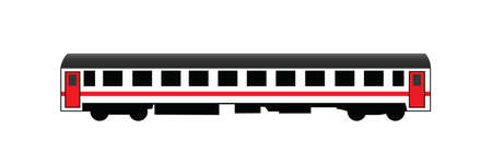 Rail car used in Germany for long distances at InterCity trainsのイラスト素材