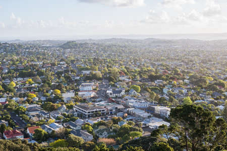 Auckland sunset view from Mount Edenの写真素材