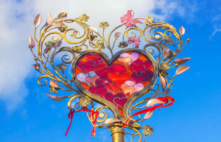 Place of meetings under a love lantern の写真素材