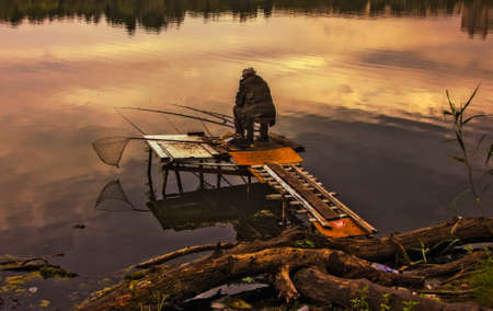 Time evening fishing.の写真素材