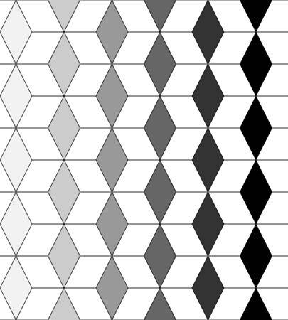 Geometric pattern with grey rhombus. Seamless tile background, graphic mosaic pattern.のイラスト素材