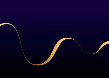 Abstract gradient with wave gold line background. Curve dark pattern. Vectorのイラスト素材