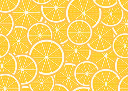 Set of ripe piece and slice orange background. Fresh sour citrus fruit orange seamless pattern....