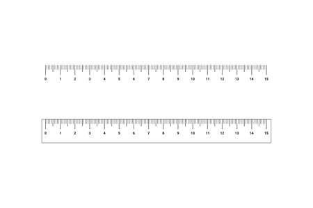 Ruler, tool for measuring length. Draw straight lines. Mathematics centimeter. vectorのイラスト素材
