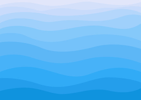 Blue water wave pattern. Sea, river, ocean, swimming pool, wavy line background. Vectorのイラスト素材
