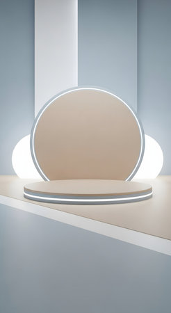 Pedestal for show. 3d rendering, 3d illustration.の素材