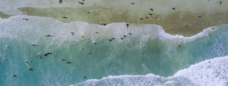 Wave of the sea on the sand beach