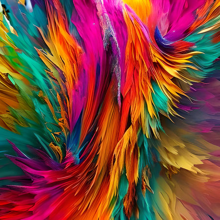 abstract rainbow shapes background wallpaper. perfect for background, wallpaper, website, blogs, ebook covers, articles or for any business project. generative aiの素材