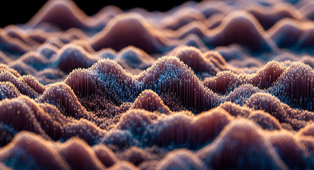 3d rendering of abstract background with dynamic waves. 3d illustrationの素材