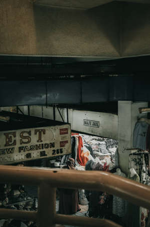 A view of the interior of a subway station in Bangkok.の写真素材
