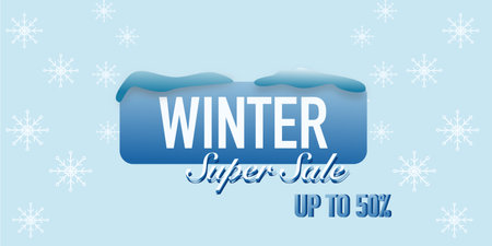 Winter sale banner template design, vector illustration design for advertisements, banners, flyers and flyersのイラスト素材