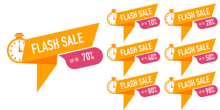 Flash sale banner template design for web or social media. Special offer discounts, One day big sale, special offers. Sales banner template design, Super Sale, end of season speciaのイラスト素材