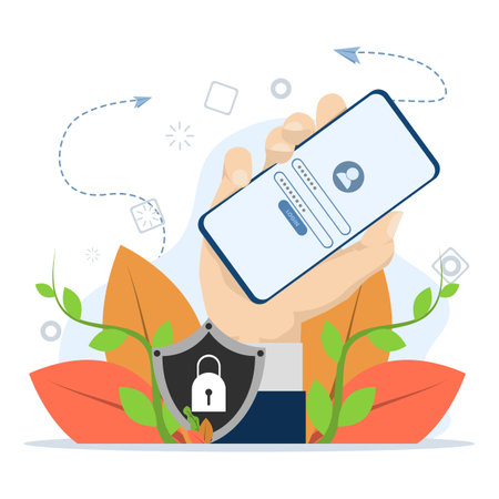 Browse online listings. Registration or register user interface. Users use secure logins and passwords. Online registration collection, sign. flat vector illustrationのイラスト素材