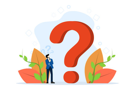 frequently asked questions concept, people around question mark, customer service, contact us. suitable for web design, mobile app, landing page, flat vector illustration.のイラスト素材