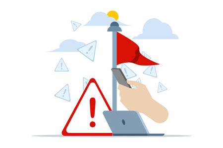 Red flag warning concept, Caution or warning against threats in relationships, partnerships,...