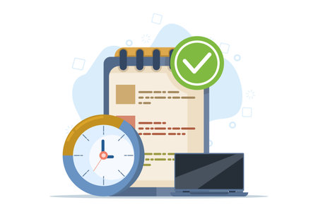 concept of task management, request management tools, to-do lists and deadlines. Effective planning, Work organizer, daily plan. Project manager tool, business, productivity onlineのイラスト素材