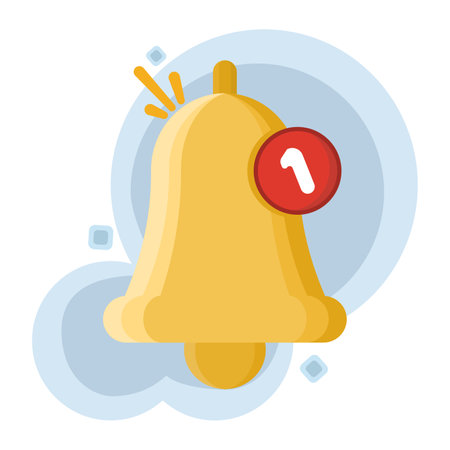 Bell Notification Pop up Concept, Number of new unopened or read notifications, unread message reminders, emails and messages, email marketing campaigns, new email messages.のイラスト素材