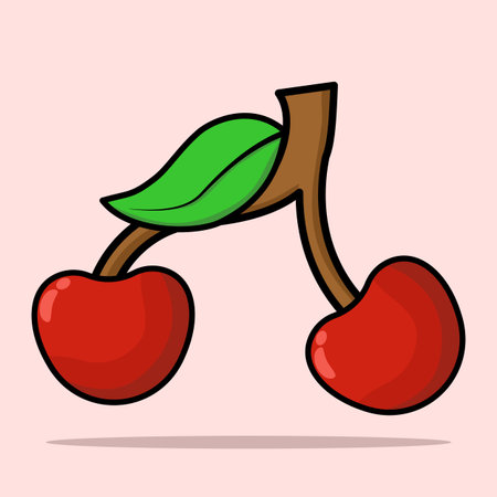Cherry Fruit Concept, sweet food concept, Delicious Healthy Organic Food Concept Flat Food Table,...
