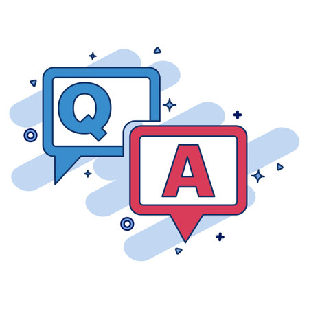 Question and answer concept. Q and A with bubble chat icon. Ask and answer, ask questions and solve problems, Flat design is suitable for many purposes. Flat vector illustrationのイラスト素材