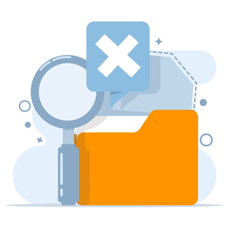 Concept no result data, document or file not found concept. File management administration, data archiving, modern graphic elements for landing page, ui, infographics, icons, etcのイラスト素材